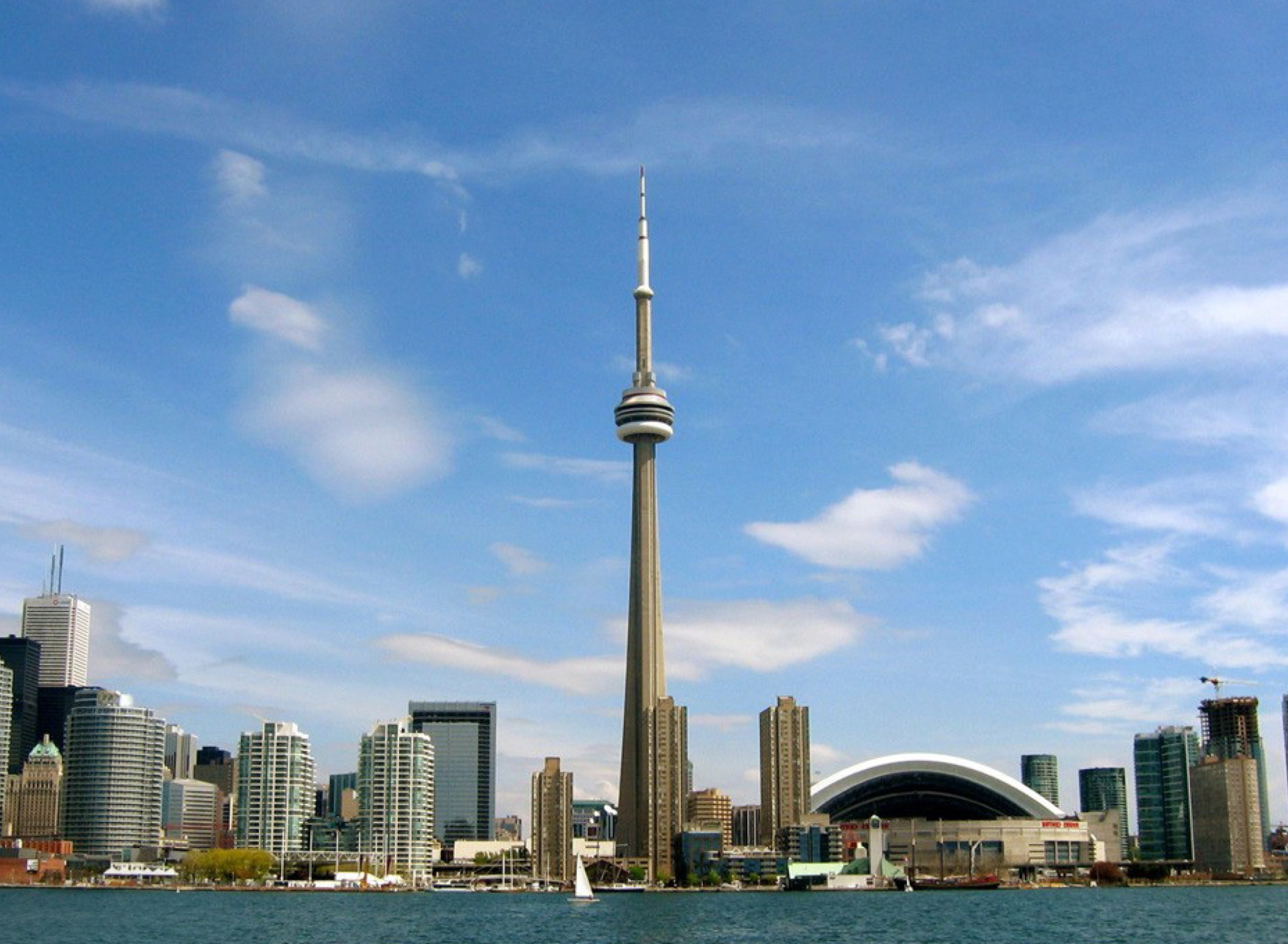 Обои CN Tower in Toronto, Ontario, Canada 1920x1408