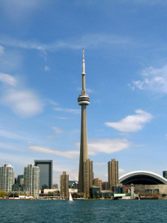Das CN Tower in Toronto, Ontario, Canada Wallpaper 240x320