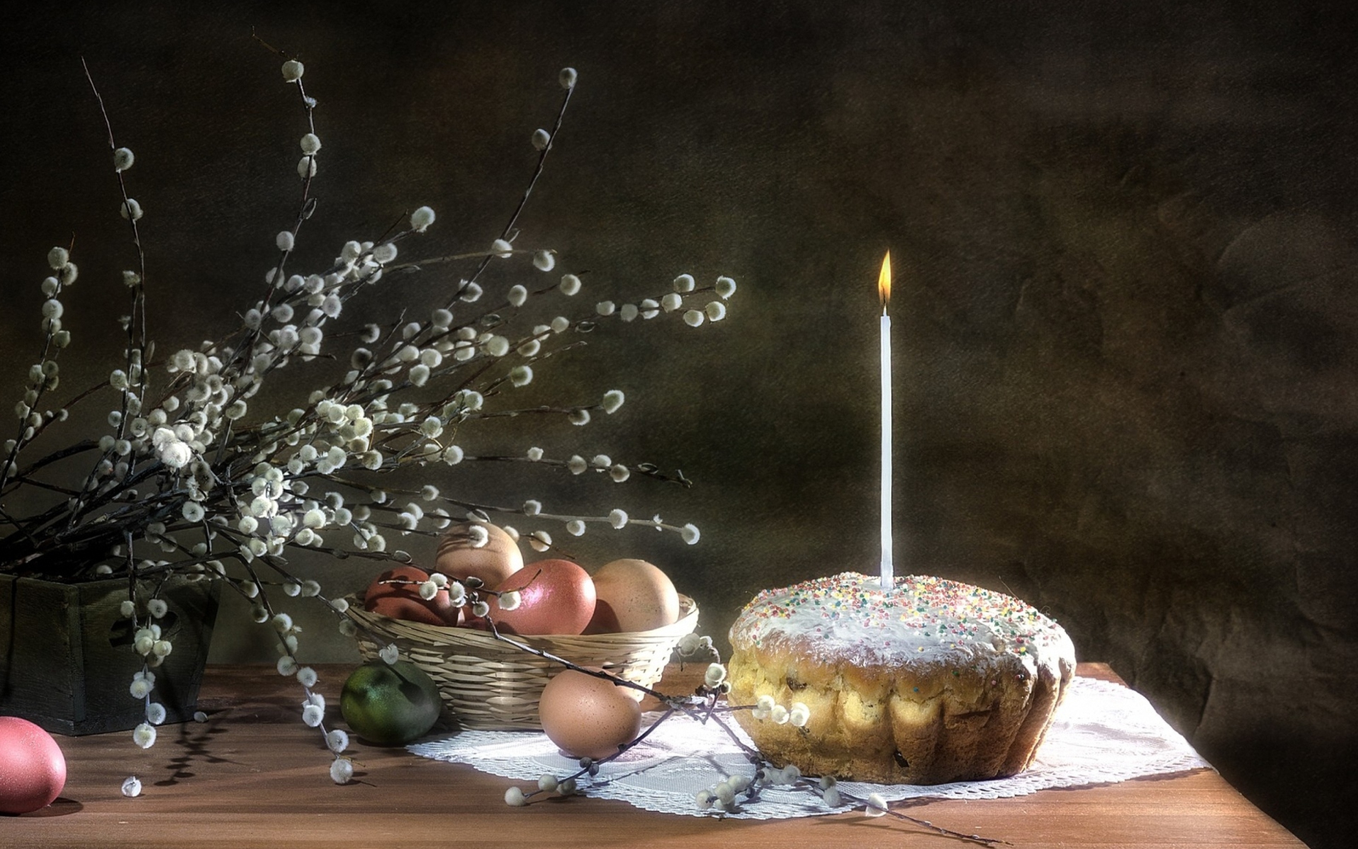 Screenshot №1 pro téma Easter Cake With Candle 1920x1200