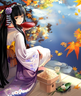 Geisha Anime - Obrázkek zdarma pro 360x640