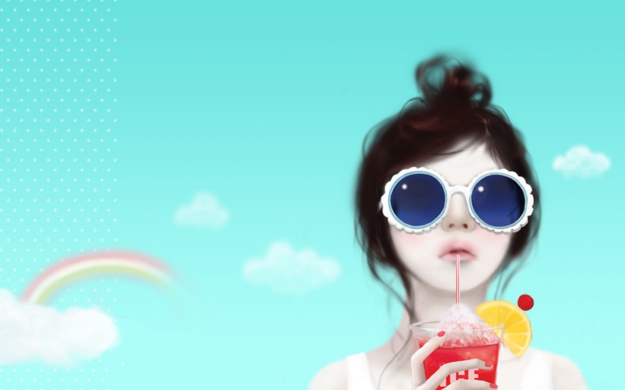 Screenshot №1 pro téma Cool Girl Drawing 1280x800