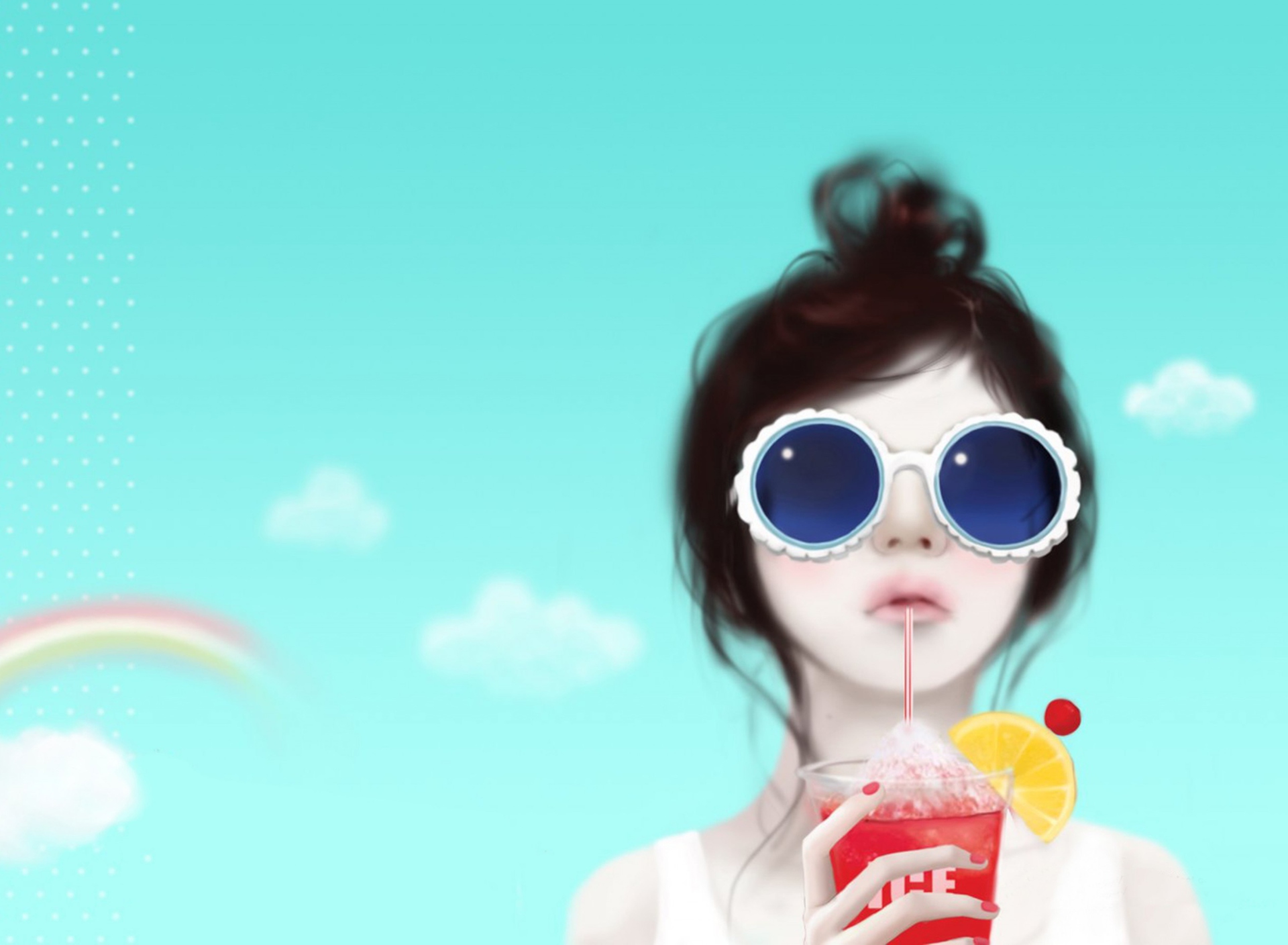 Cool Girl Drawing wallpaper 1920x1408