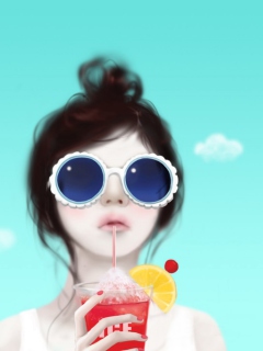 Screenshot №1 pro téma Cool Girl Drawing 240x320