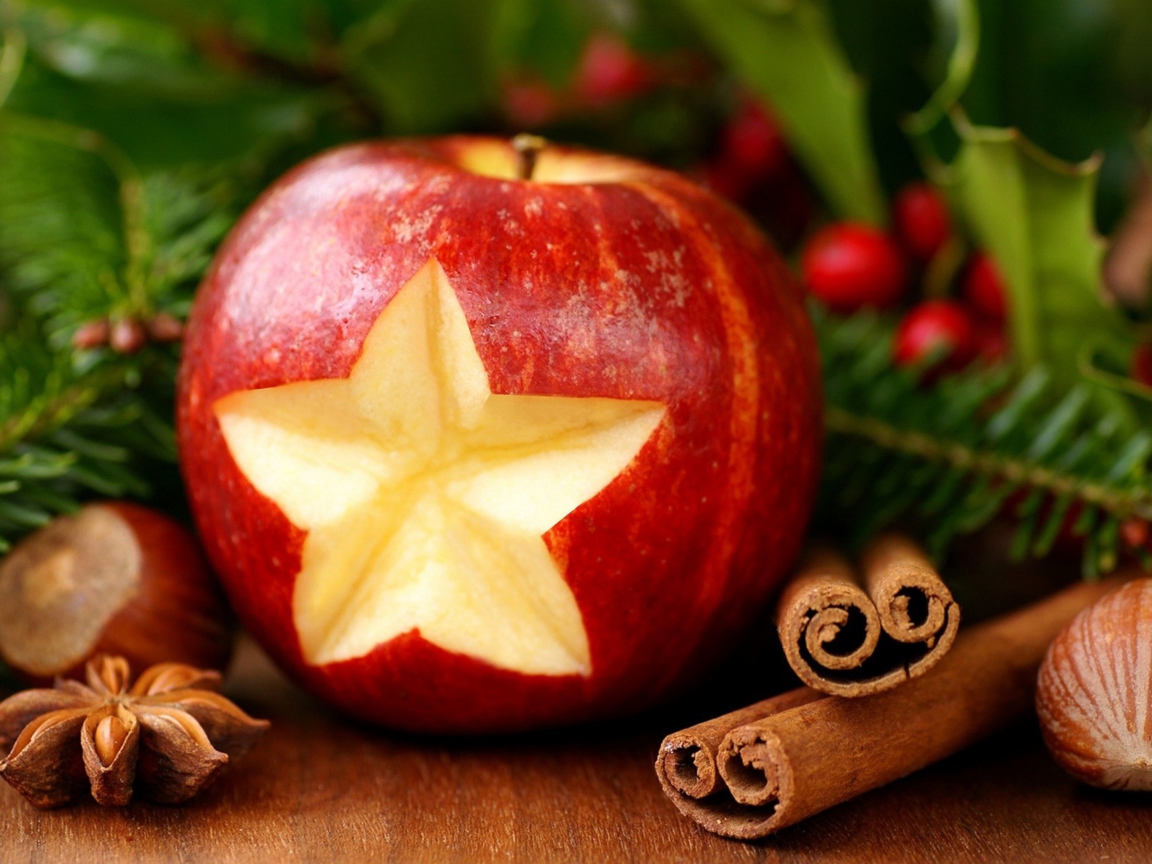 Das Christmas Apple Wallpaper 1152x864