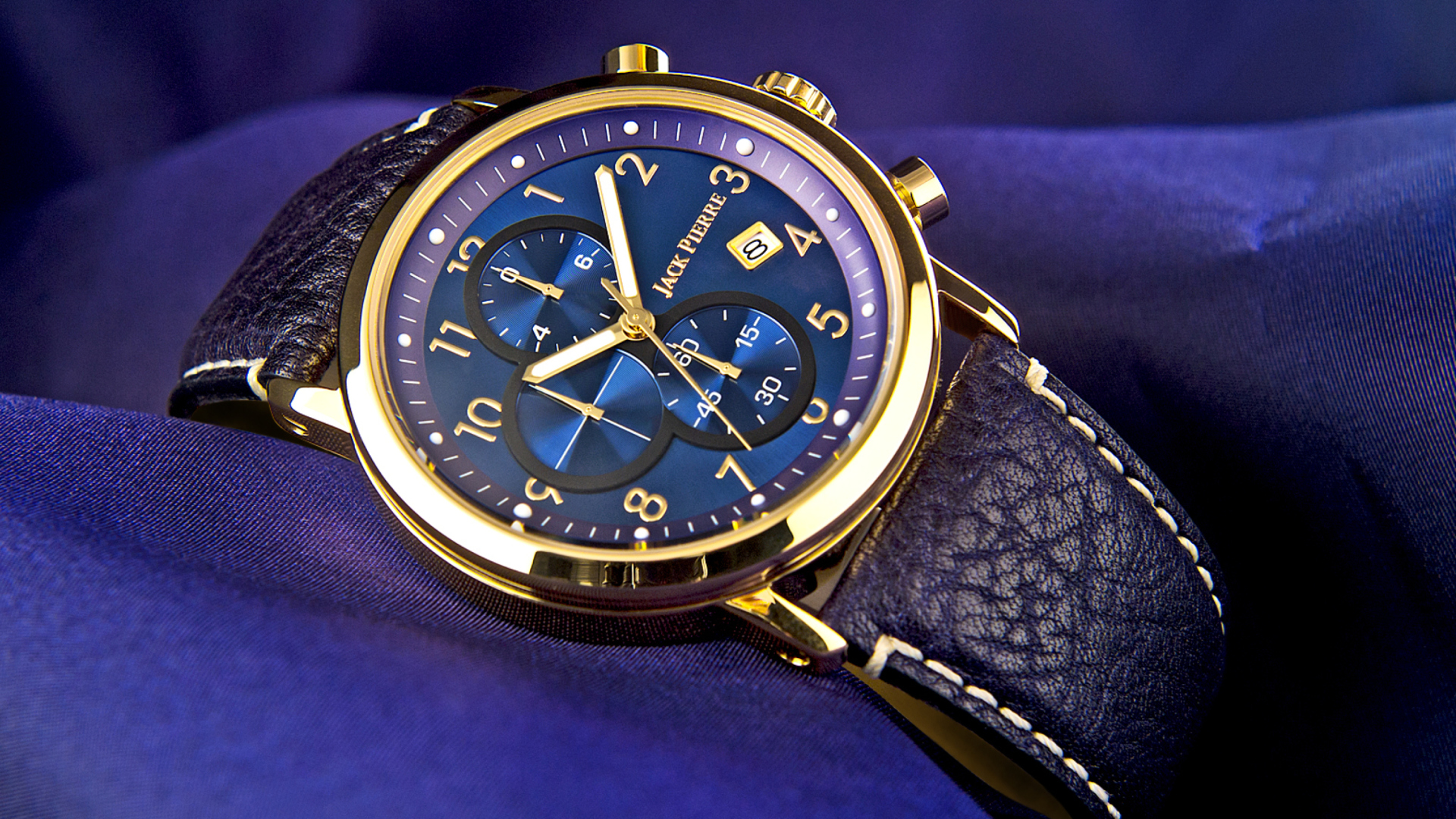 Screenshot №1 pro téma Gold And Blue Watch 1920x1080