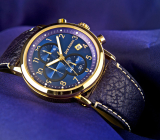 Gold And Blue Watch - Obrázkek zdarma pro 1024x1024