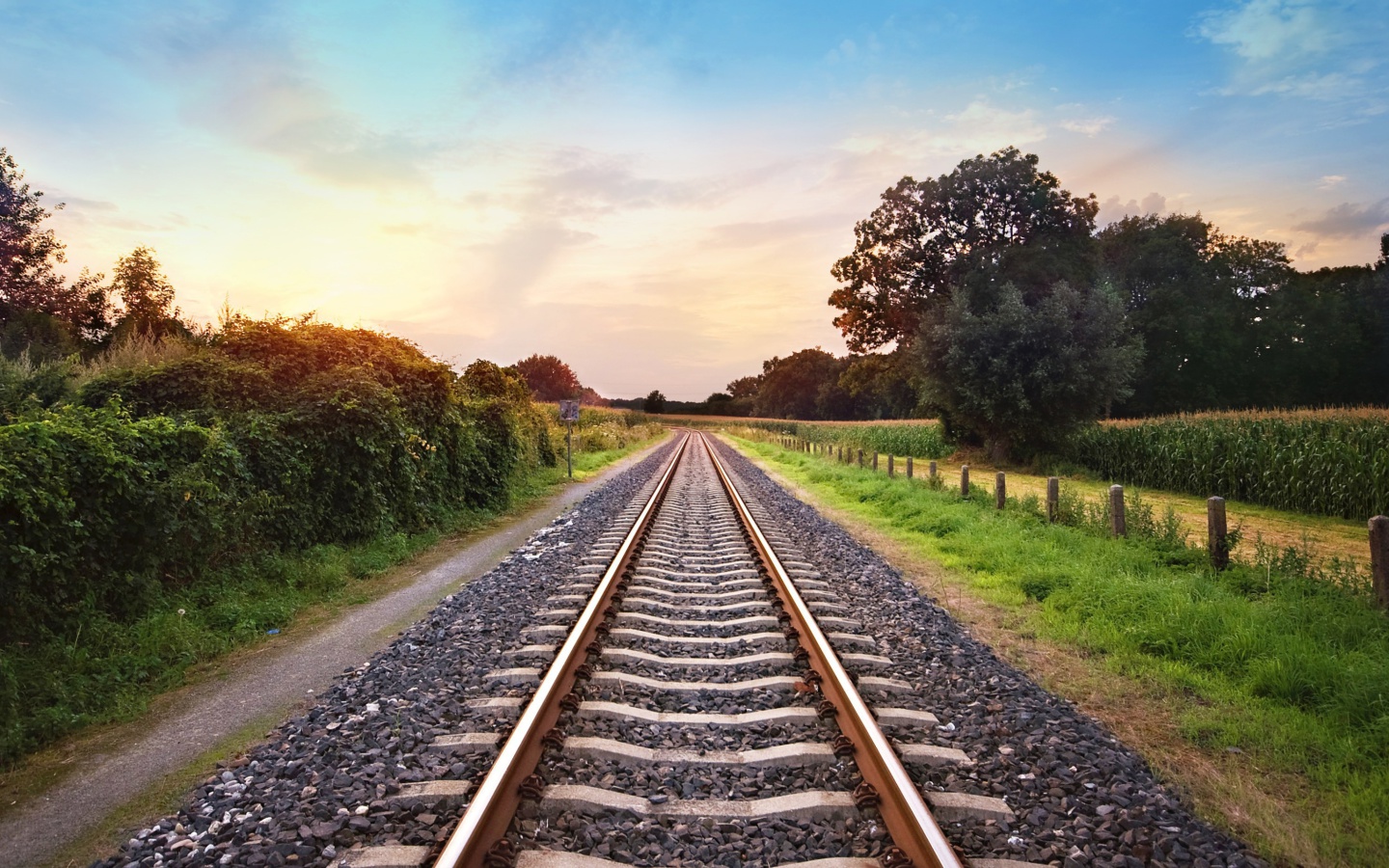 Das Scenic Railroad Track Wallpaper 1440x900