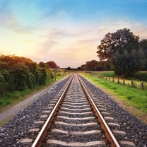 Scenic Railroad Track wallpaper 208x208