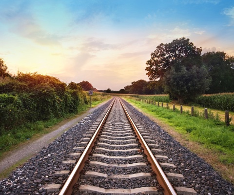 Das Scenic Railroad Track Wallpaper 480x400