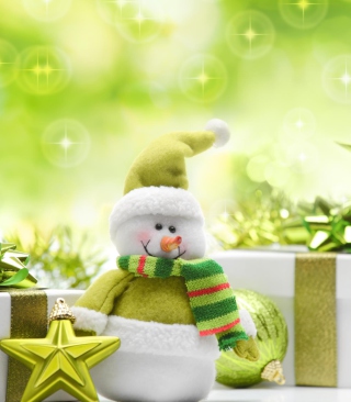 Cute Green Snowman - Obrázkek zdarma pro 360x640