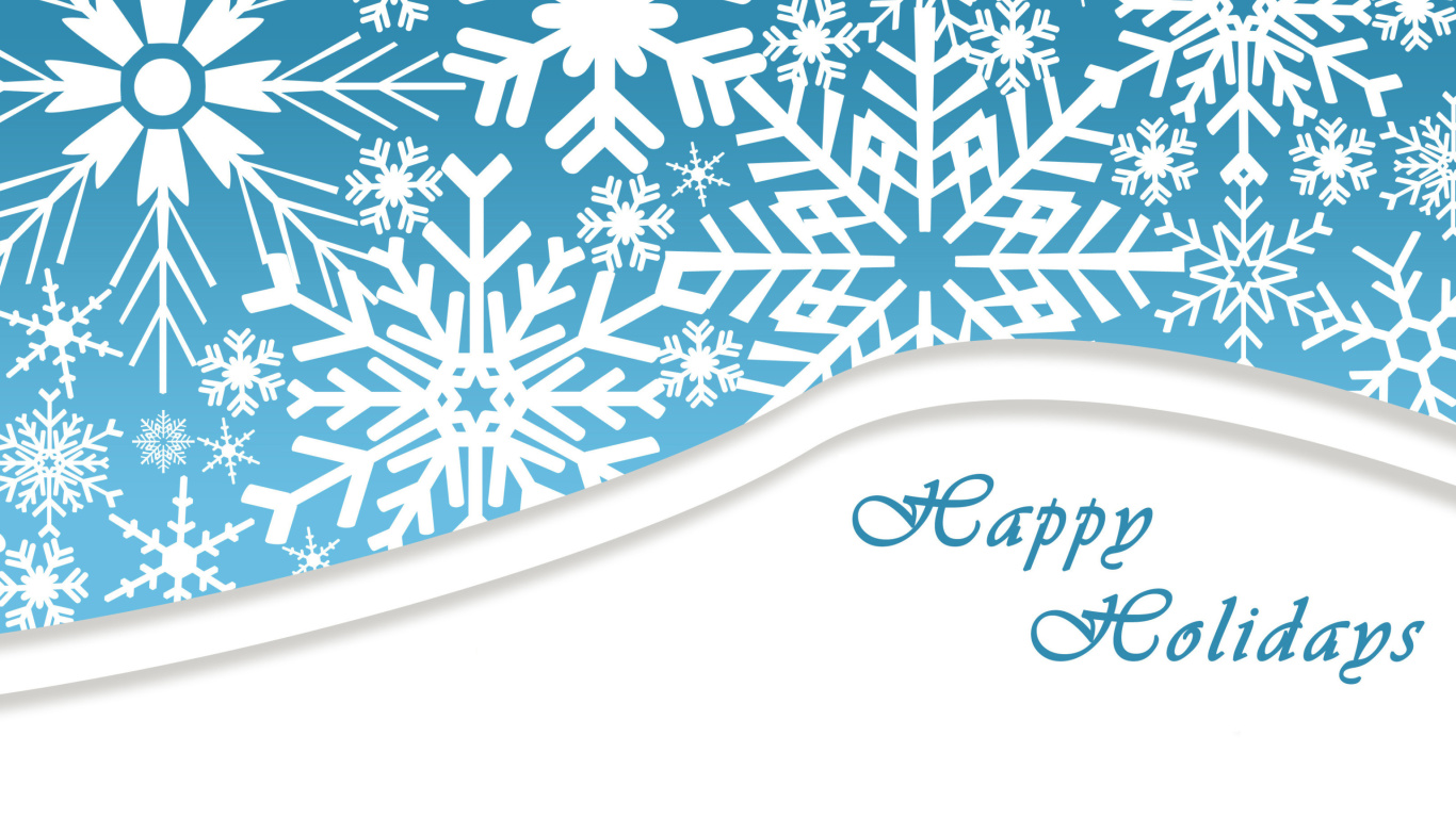 Screenshot №1 pro téma Snowflakes for Winter Holidays 1366x768