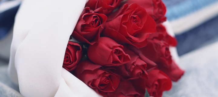 Обои Bouquet Passion Roses 720x320