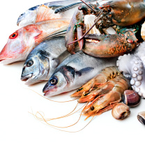 Das Fresh Seafood Wallpaper 208x208