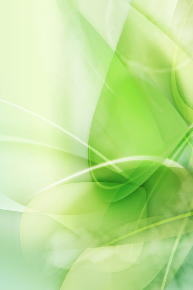 Das Green Leaf Abstract Wallpaper 640x960