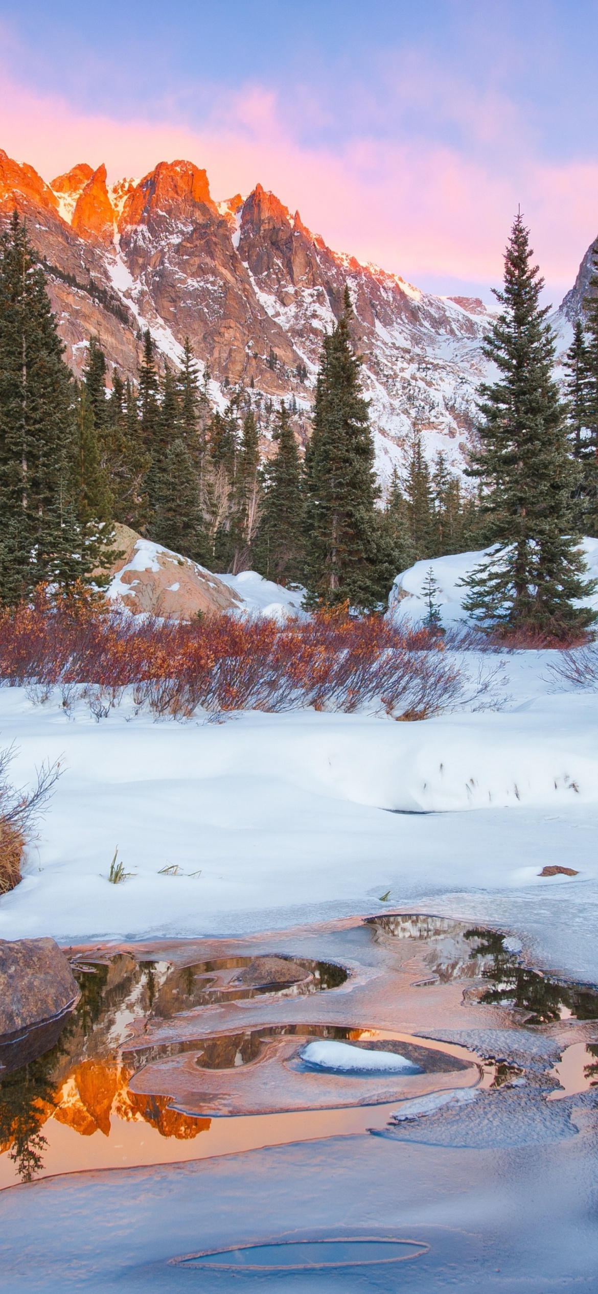 Das Colorado Winter Mountains Wallpaper 1170x2532