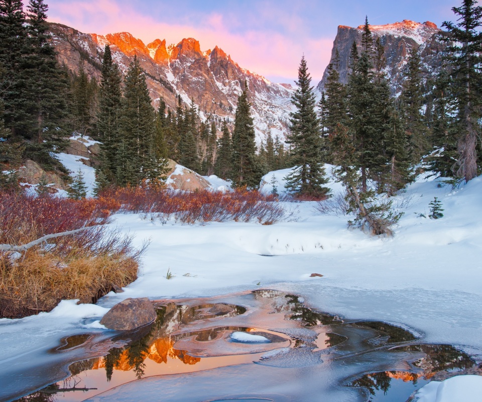 Fondo de pantalla Colorado Winter Mountains 960x800