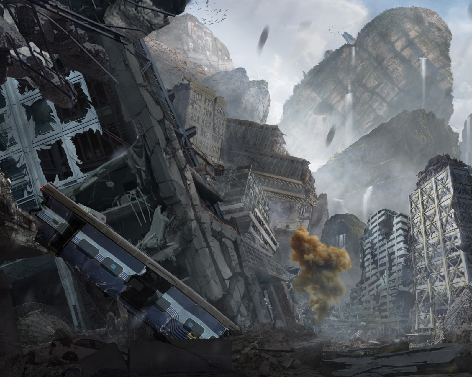 City in Ruins after Post Apocalypse Destruction screenshot #1 1600x1280