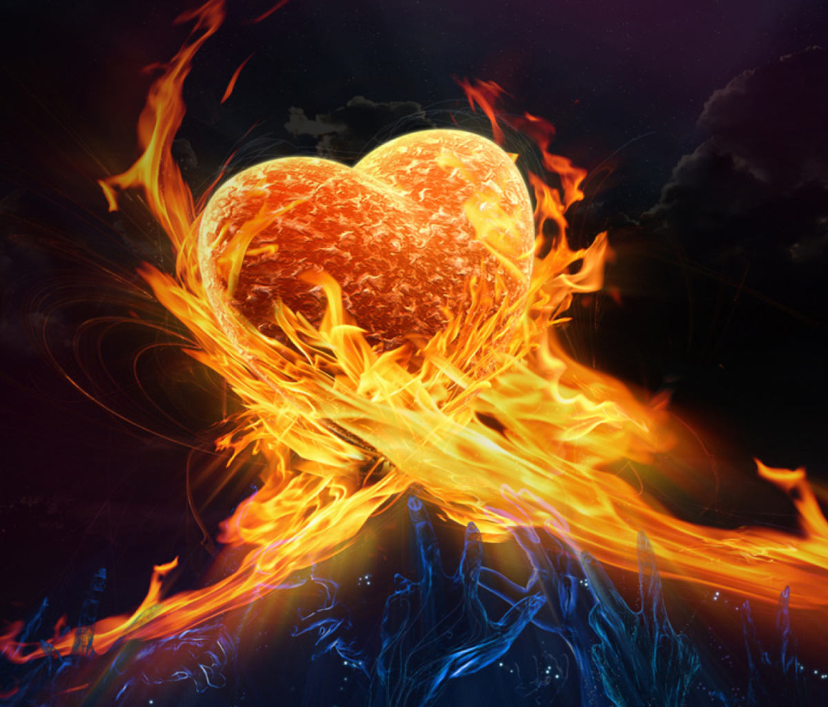 Обои Love Is Fire 1200x1024