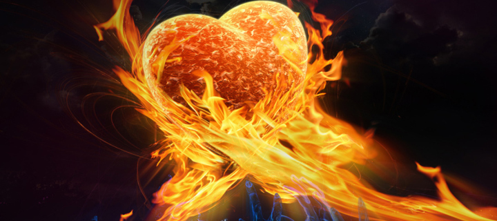 Sfondi Love Is Fire 720x320
