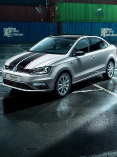 Volkswagen Polo GT in Garage wallpaper 240x320