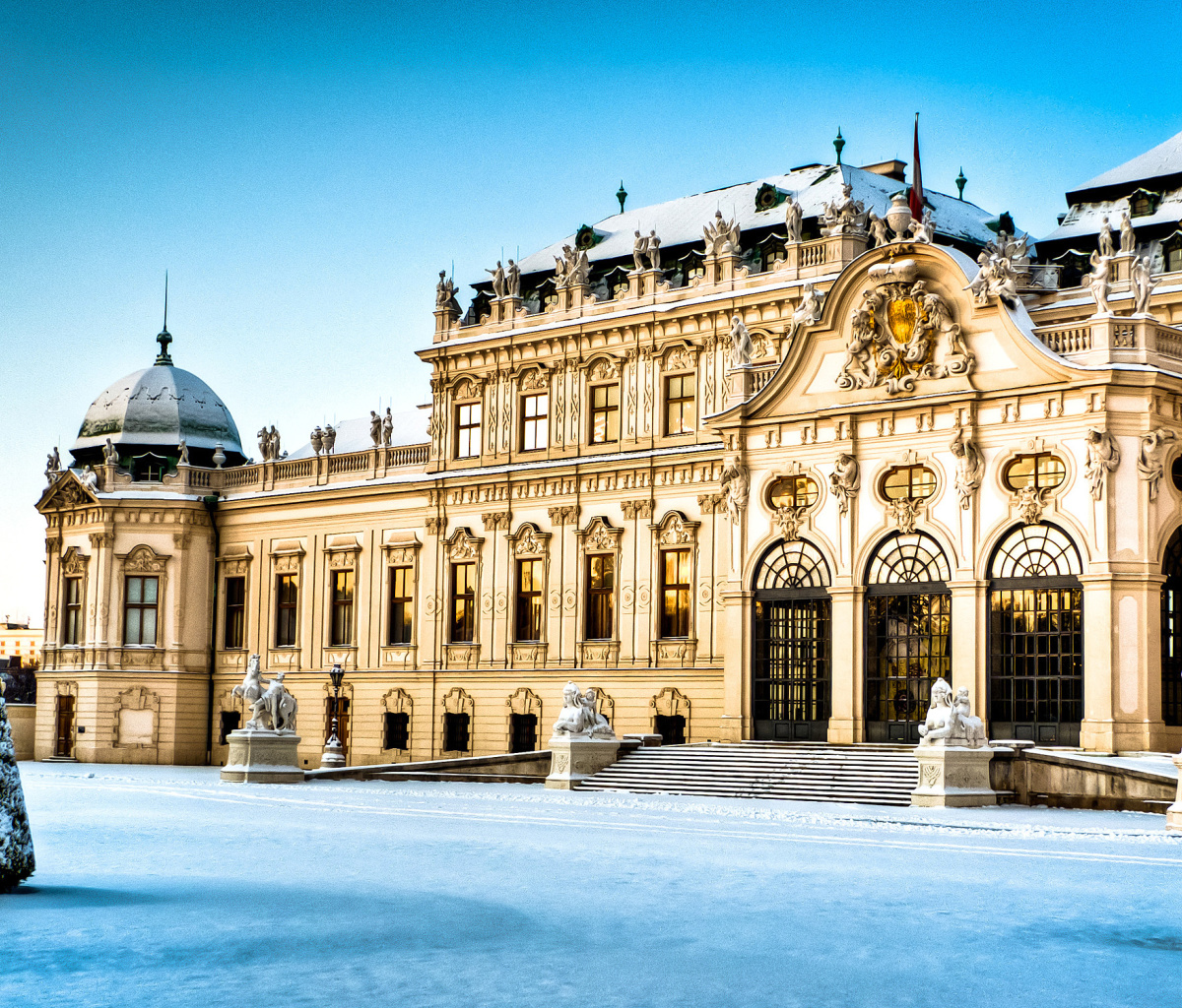Das Belvedere Baroque Palace in Vienna Wallpaper 1200x1024