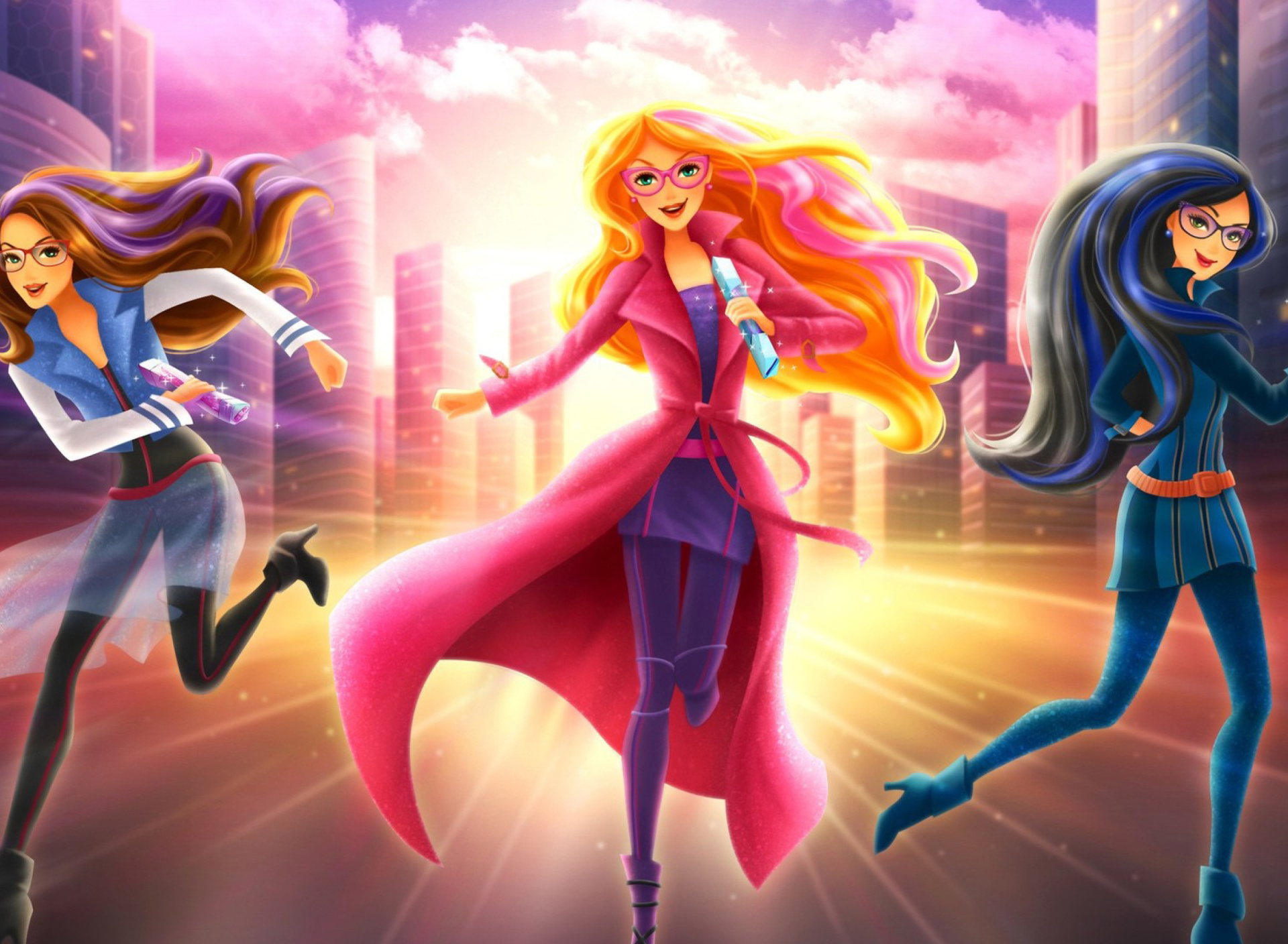 Обои Barbie Spy Squad Academy Cartoon 1920x1408