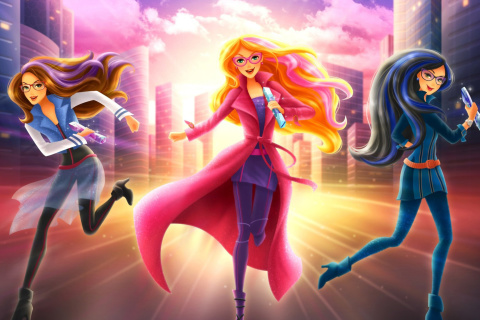 Fondo de pantalla Barbie Spy Squad Academy Cartoon 480x320