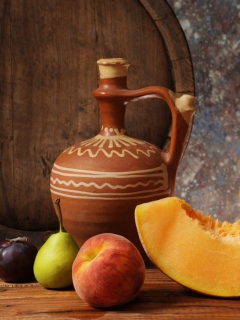 Screenshot №1 pro téma Fruits And Wine Still Life 240x320