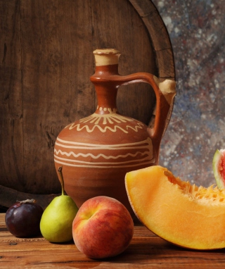 Fruits And Wine Still Life Wallpaper for Nokia C1-02