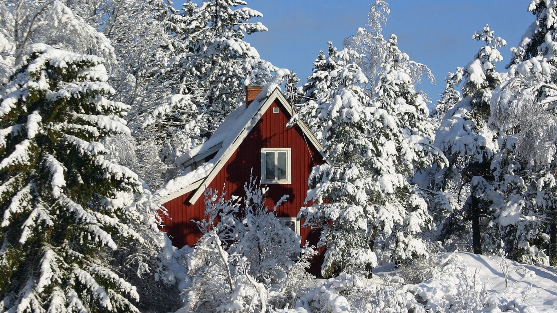 Fondo de pantalla Winter in Sweden 1920x1080