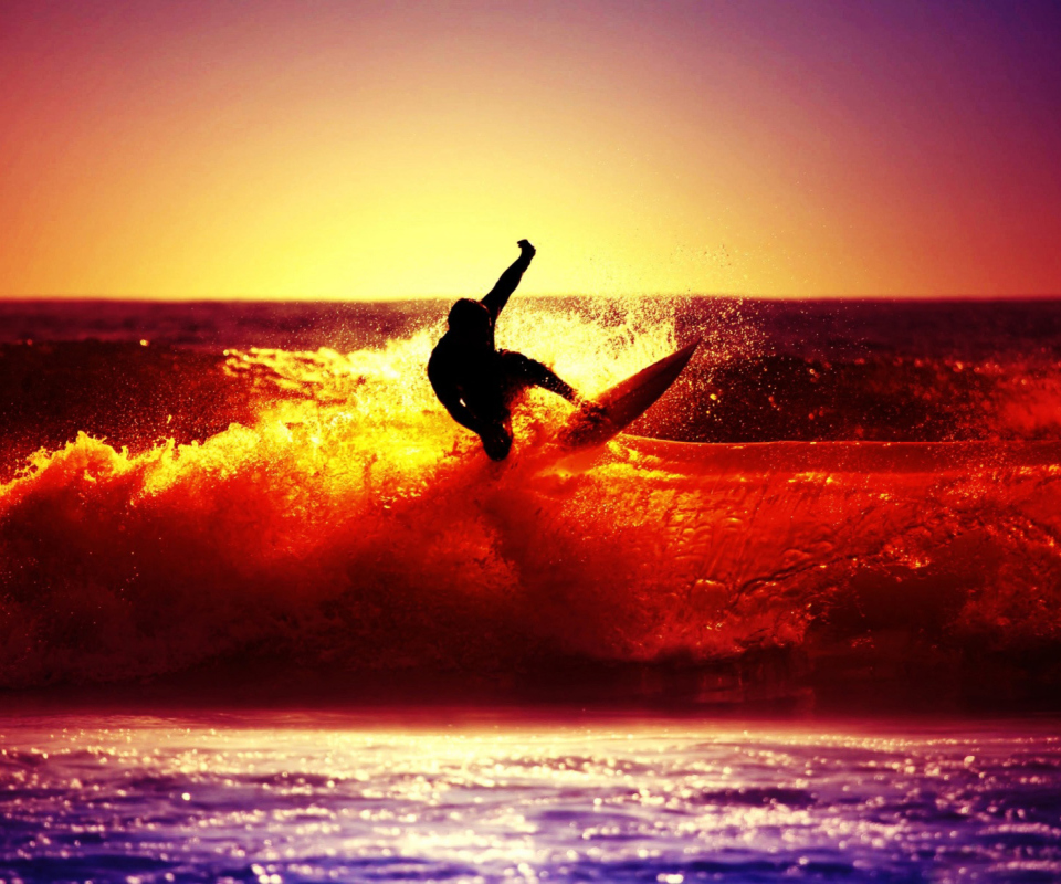 Fondo de pantalla Surfing 960x800