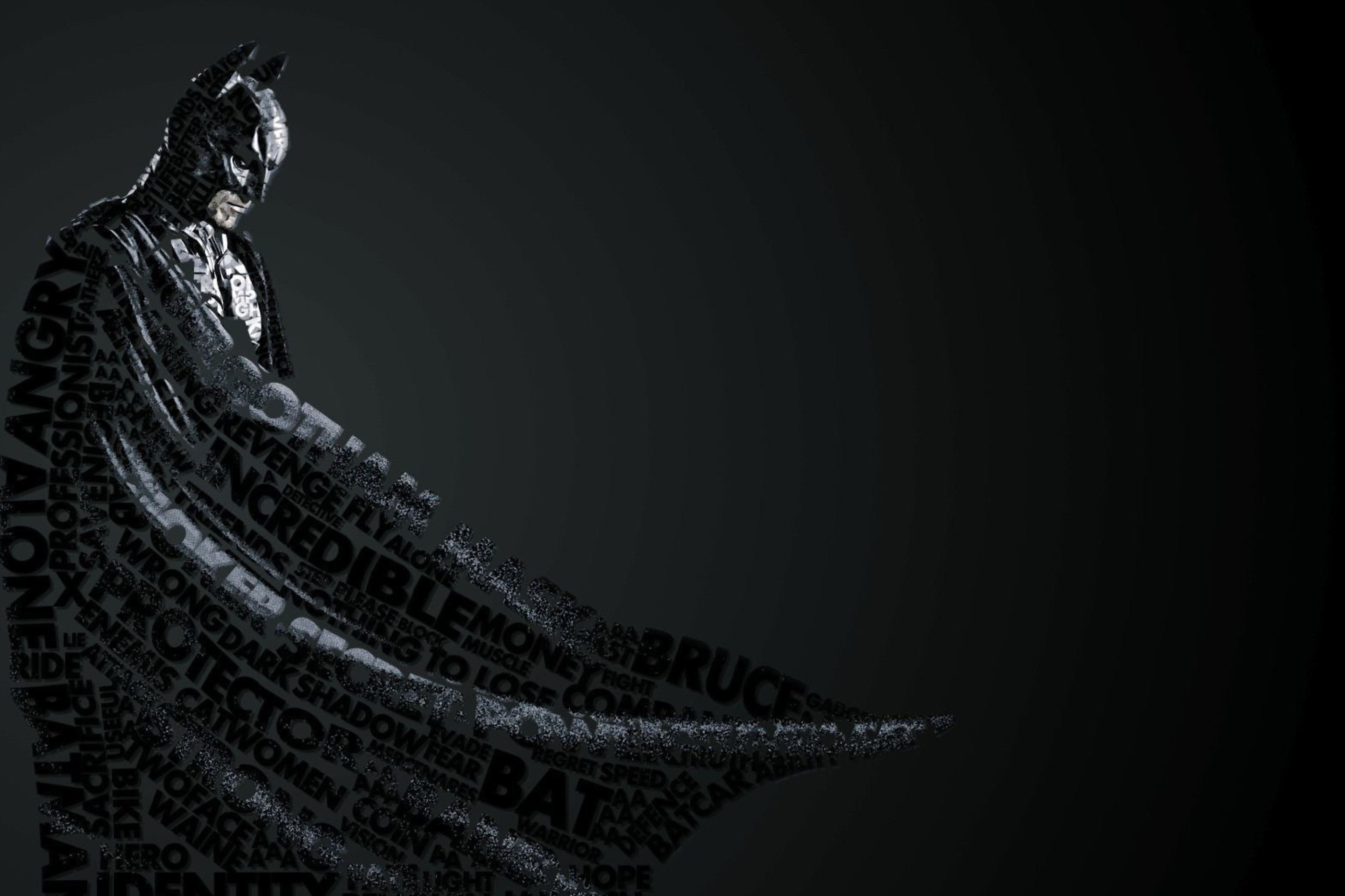 Das Batman Typography Wallpaper 2880x1920