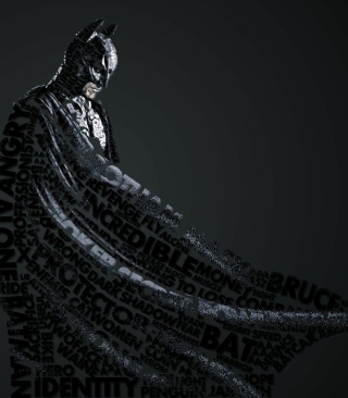 Batman Typography - Obrázkek zdarma pro 320x480