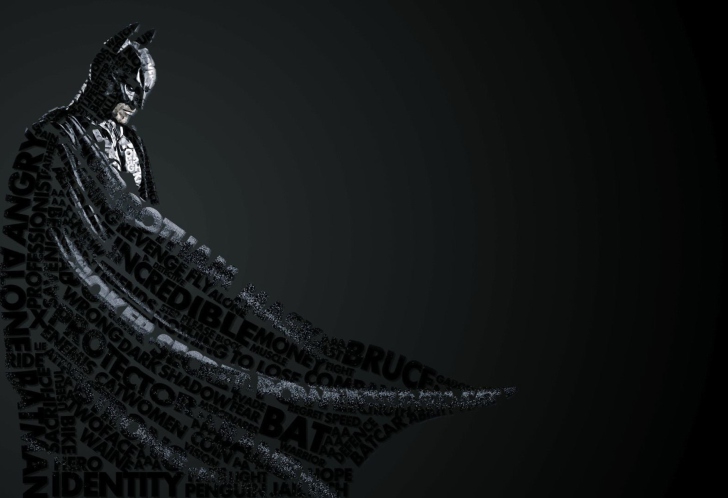 Das Batman Typography Wallpaper