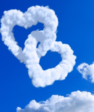 Heart Shaped Clouds - Obrázkek zdarma pro Nokia Asha 300