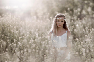 Romantic Girl In Summer Field - Obrázkek zdarma pro Sony Xperia C3