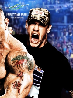 Das Batista Vs John Cena Wallpaper 240x320