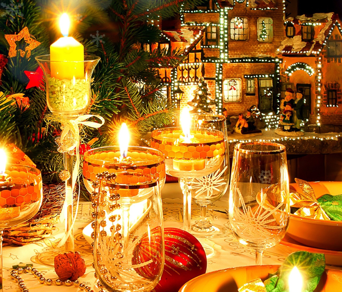 Screenshot №1 pro téma Serving New Years Table 1200x1024