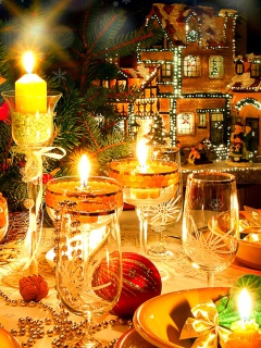 Screenshot №1 pro téma Serving New Years Table 240x320