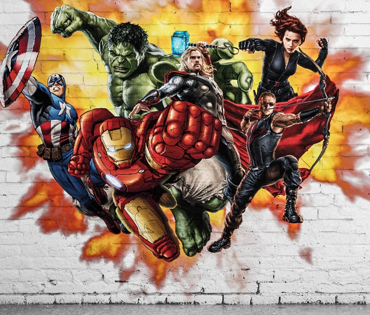 Das Marvel Comics Graffiti Wallpaper 1200x1024