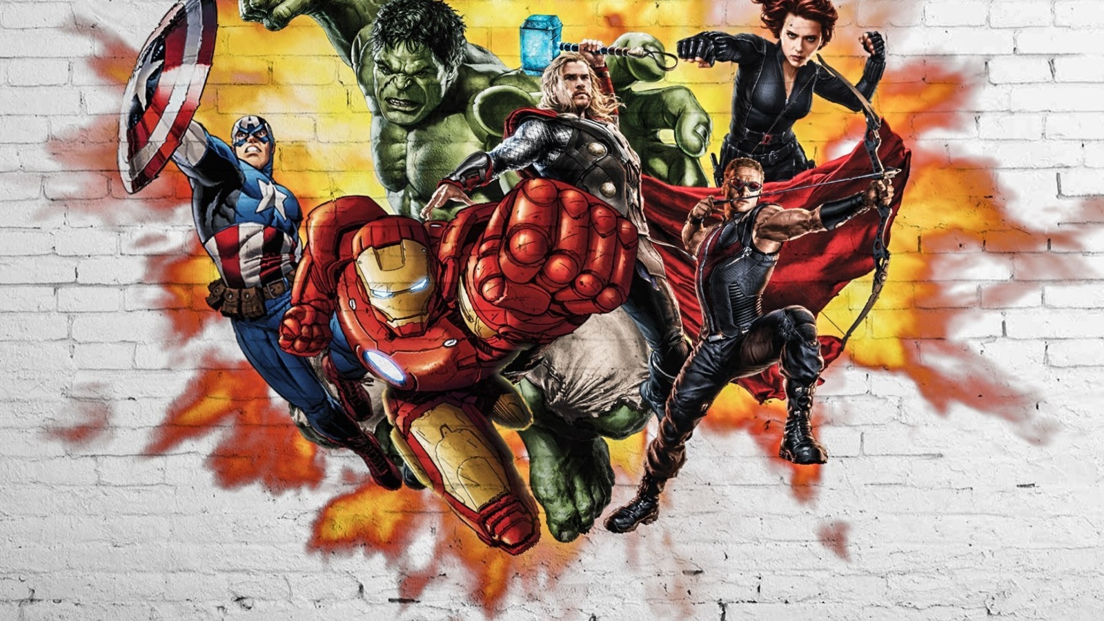 Das Marvel Comics Graffiti Wallpaper 1600x900