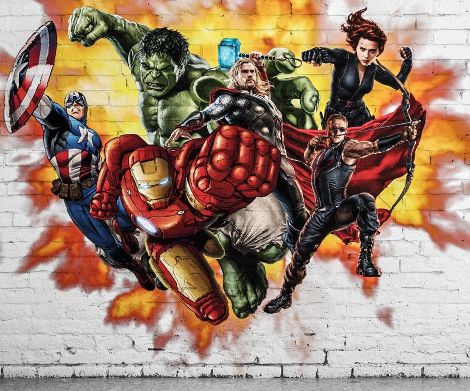 Marvel Comics Graffiti wallpaper 960x800