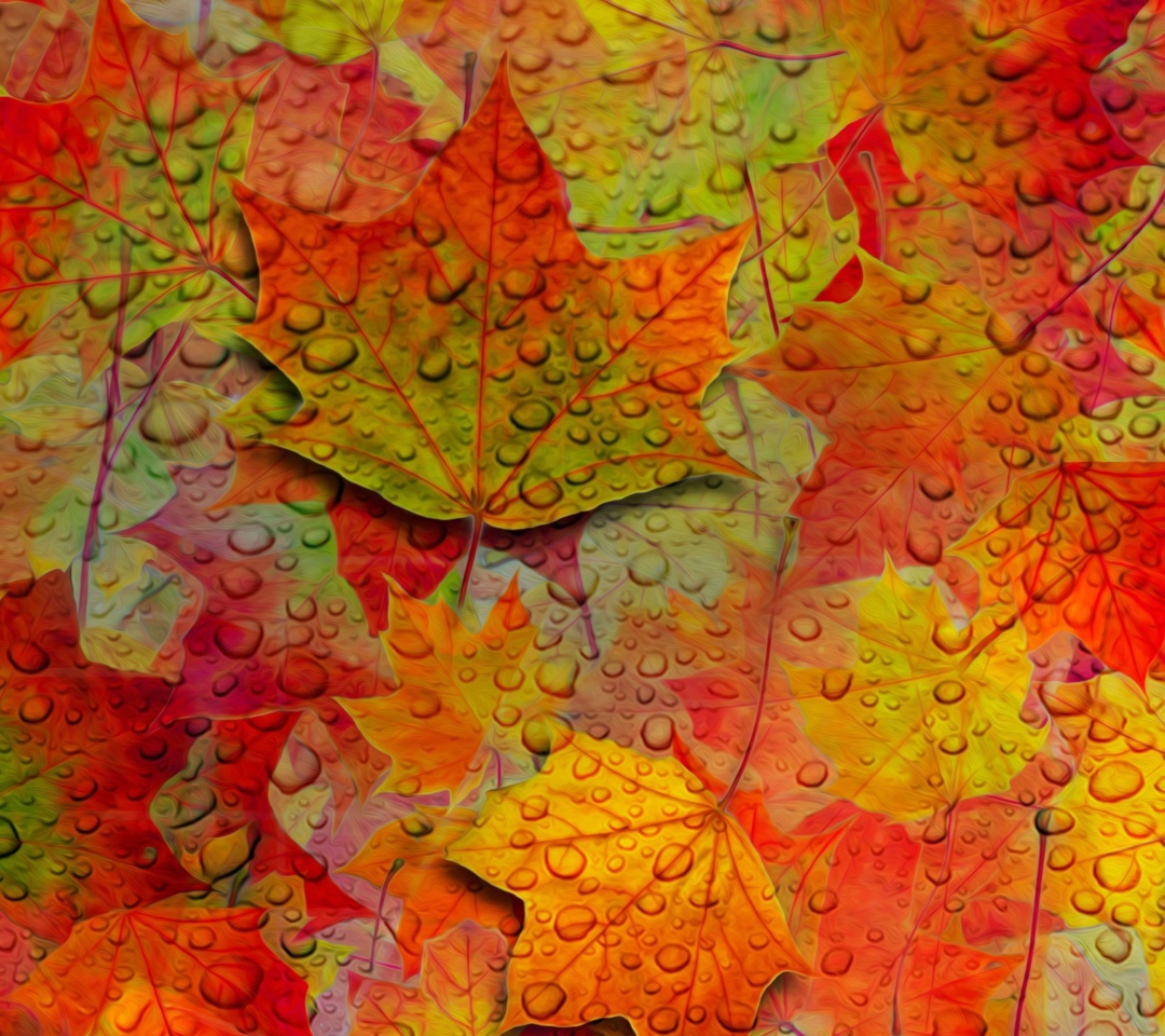Screenshot №1 pro téma Abstract Fall Leaves 1080x960