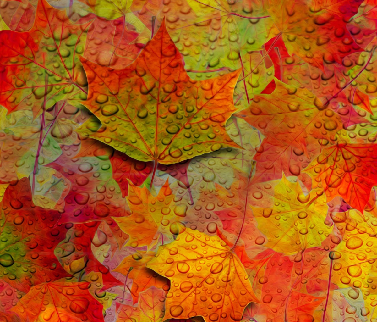 Abstract Fall Leaves wallpaper 1200x1024