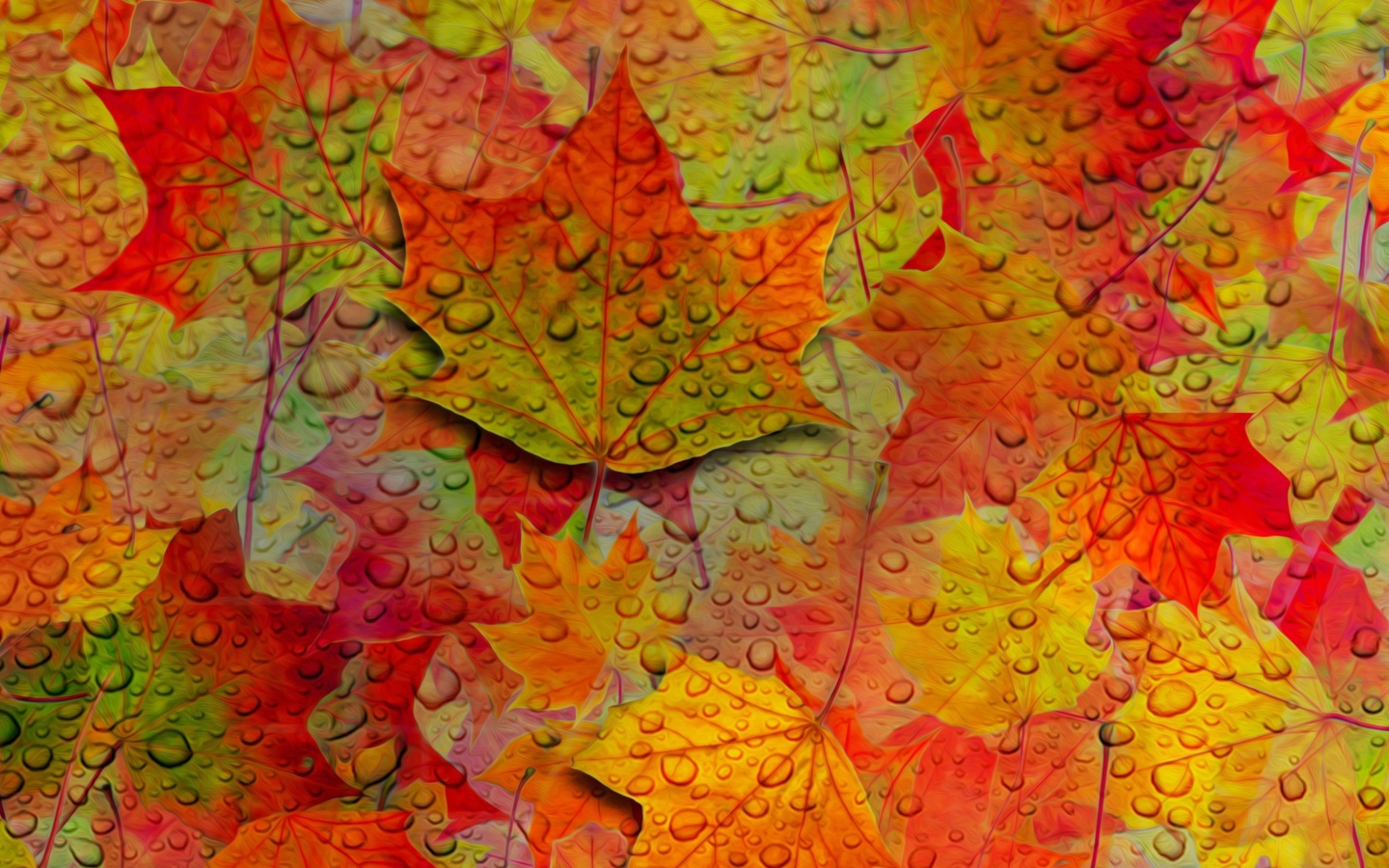 Screenshot №1 pro téma Abstract Fall Leaves 1440x900
