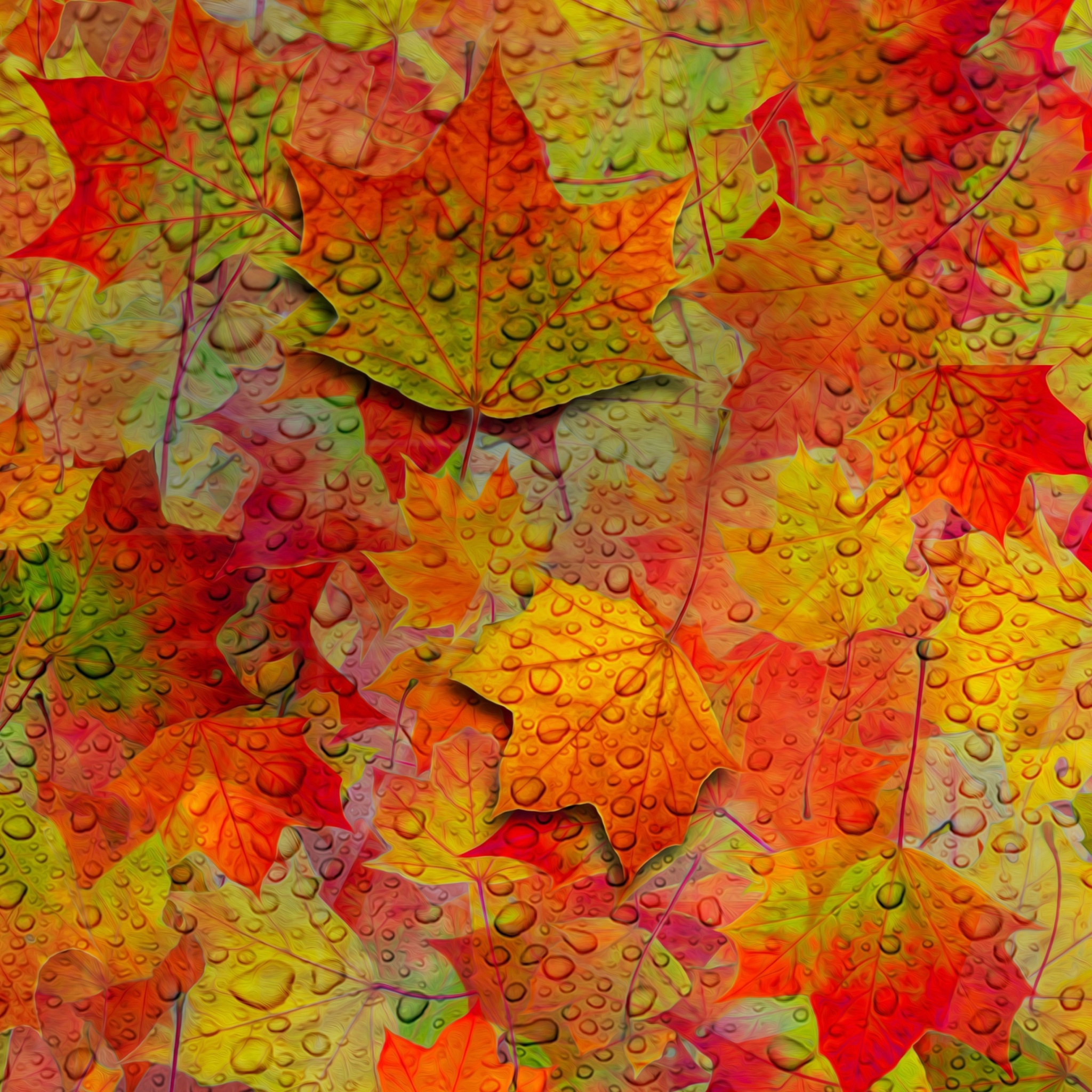 Screenshot №1 pro téma Abstract Fall Leaves 2048x2048
