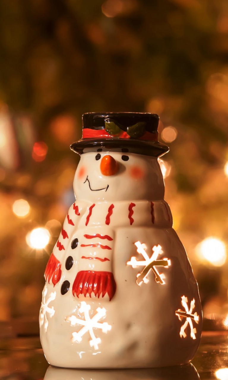 Screenshot №1 pro téma Christmas Snowman Candle 768x1280