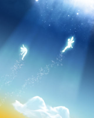 Angels In The Sky Background for iPhone 5