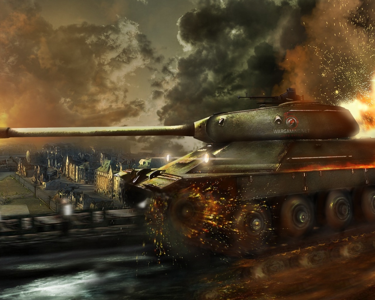 Обои World of Tanks, IS 6 Panzer tank 1280x1024