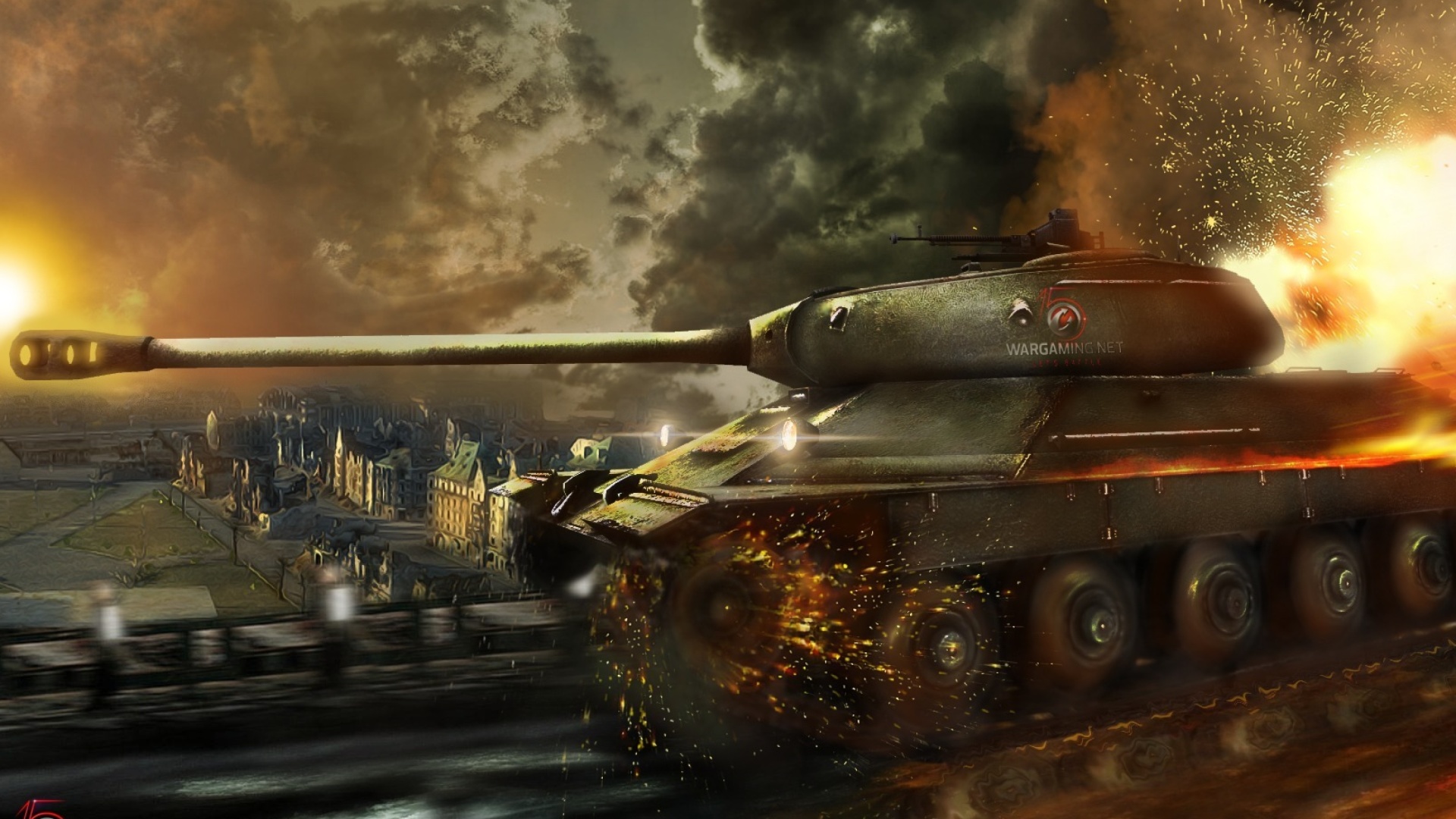 Screenshot №1 pro téma World of Tanks, IS 6 Panzer tank 1920x1080